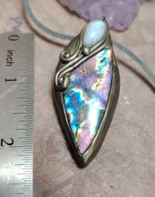 Load image into Gallery viewer, PREORDER The High Priestess | Purple Labradorite, Divine Feminine Art Necklace | Spectrolite &amp; Moonstone Pendant

