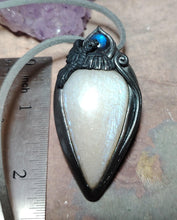 Load image into Gallery viewer, Morrigan, Raven Witchy Necklace | Crow Obsidian Pendant | Esoteric Jewelry
