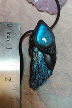 Load image into Gallery viewer, PREORDER Andromedan Starseed Necklace | Aura Blue Kyanite Crystal Pendant | Galaxy Cosmic Origins Jewelry (Copy)
