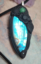 Load image into Gallery viewer, Soul Retrieval Shaman Necklace | Blue Labradorite Pendant | Shamanic Healing Jewelry Tools
