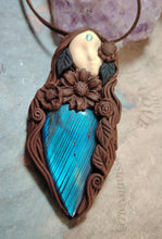 Load image into Gallery viewer, Gaia Divine Feminine Art Jewelry, Earth Goddess Pendant Necklace
