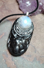 Load image into Gallery viewer, Celtic Wolf Necklace | Spirit Animal Crystal Figurine Pendant |  Native American Jewelry
