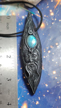Load image into Gallery viewer, The Wizard Men's Crystal Necklace | Moonstone &amp; Labradorite | Magician, Sage, Wise Man Esoteric Jewelry
