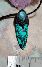 Load image into Gallery viewer, Warrior, Men's Turquoise Necklace Pendant | Divine Masculine Jewelry | Native American Shaman Crystal Tools
