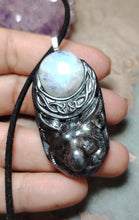 Load image into Gallery viewer, Celtic Wolf Necklace | Spirit Animal Crystal Figurine Pendant |  Native American Jewelry
