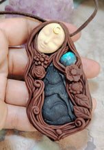 Load image into Gallery viewer, Freya Goddess Statue Figurine Necklace | Norse Pagan Freyja, Asatru, Viking, Valkyrie Jewelry
