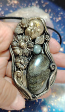 Load image into Gallery viewer, Oshun, Orisha Necklace | African Black Goddess of Love, Beauty and Abundance | Obsidian Yoruba Jewelry
