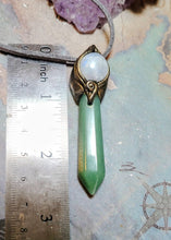 Load image into Gallery viewer, PREORDER Archangel Raphael Necklace | Green Aventurine and Moonstone | St Raphael Healing Jewelry
