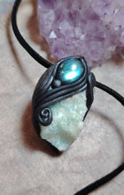 Load image into Gallery viewer, PREORDER Sirian Starseed Necklace | Raw Blue Hemimorphite Specimen Pendant  | Sirius Constellation Ascension Jewelry
