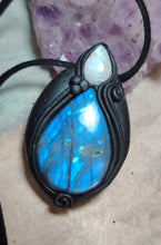 Load image into Gallery viewer, Lemurian, Star Seed Crystal Necklace |  Land of Mu Labradorite Awakening Jewelry
