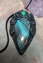 Load image into Gallery viewer, Soul Retrieval Shaman Necklace | Blue Labradorite Pendant | Shamanic Healing Jewelry Tools
