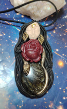 Load image into Gallery viewer, Lilith Necklace, First Feminist Statue Figurine Pendant.  Dark Goddess, Divine Feminine Occult Jewelry
