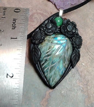 Load image into Gallery viewer, Soul Retrieval Shaman Necklace | Blue Labradorite Pendant | Shamanic Healing Jewelry Tools
