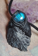 Load image into Gallery viewer, New Dawn, Black Kyanite Labradorite Necklace |  Consciousness Awakening Jewelry for the New Earth

