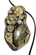 Load image into Gallery viewer, Oshun, Orisha Necklace | African Black Goddess of Love, Beauty and Abundance | Obsidian Yoruba Jewelry
