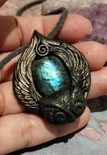 Load image into Gallery viewer, Owl Spirit Animal Necklace | Shamanic Crystal Totem Pendant | Wisdom Jewelry
