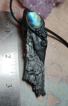 Load image into Gallery viewer, New Dawn, Black Kyanite Labradorite Necklace |  Consciousness Awakening Jewelry for the New Earth
