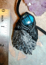 Load image into Gallery viewer, New Dawn, Black Kyanite Labradorite Necklace |  Consciousness Awakening Jewelry for the New Earth
