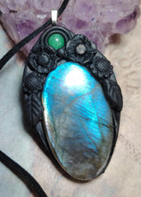 Load image into Gallery viewer, Soul Retrieval Shaman Necklace | Blue Labradorite Pendant | Shamanic Healing Jewelry Tools
