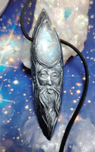 Load image into Gallery viewer, The Wizard Men's Crystal Necklace | Moonstone &amp; Labradorite | Magician, Sage, Wise Man Esoteric Jewelry
