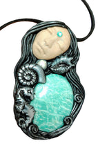 Load image into Gallery viewer, Yemaya Ocean Goddess Orisha Necklace | Yemoja, Yoruba Water Spirit Jewelry
