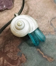 Load image into Gallery viewer, Mermaid Voice, Seashell Necklace Pendant  | Sea Witch, Siren, Selkie Crystal Jewelry
