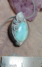 Load image into Gallery viewer, Sea Witch, Larimar Mermaid Necklace Pendant. Mermaidcore Jewelry
