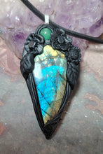 Load image into Gallery viewer, Soul Retrieval Shaman Necklace | Blue Labradorite Pendant | Shamanic Healing Jewelry Tools
