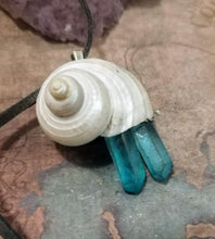 Load image into Gallery viewer, Mermaid Voice, Seashell Necklace Pendant  | Sea Witch, Siren, Selkie Crystal Jewelry
