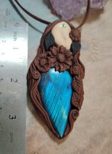 Load image into Gallery viewer, Gaia Divine Feminine Art Jewelry, Earth Goddess Pendant Necklace
