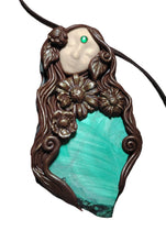 Load image into Gallery viewer, Gaia Earth Goddess Statue Figurine Necklace | Pachamama Divine Feminine Art Jewelry
