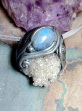 Load image into Gallery viewer, Guardian Angel Necklace | Angel Aura Quartz &amp; Rainbow Moonstone |  Angelic Archangelic Healing Protection Jewelry
