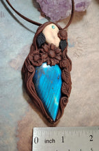 Load image into Gallery viewer, Gaia Divine Feminine Art Jewelry, Earth Goddess Pendant Necklace
