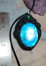 Load image into Gallery viewer, Soul Retrieval Shaman Necklace | Blue Labradorite Pendant | Shamanic Healing Jewelry Tools
