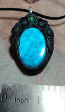 Load image into Gallery viewer, Soul Retrieval Shaman Necklace | Blue Labradorite Pendant | Shamanic Healing Jewelry Tools
