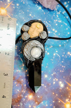 Load image into Gallery viewer, Hecate Statue Figurine Necklace | Hekate Triple Moon Goddess of Witches |agic and Witchcraft | Wiccan Occult Jewelry

