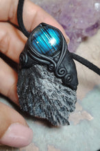 Load image into Gallery viewer, New Dawn, Black Kyanite Labradorite Necklace |  Consciousness Awakening Jewelry for the New Earth
