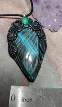 Load image into Gallery viewer, Soul Retrieval Shaman Necklace | Blue Labradorite Pendant | Shamanic Healing Jewelry Tools
