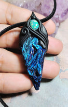 Load image into Gallery viewer, Dragons Breath, Mexican Fire Opal and Aura Kyanite Necklace. Mythical Jewelry
