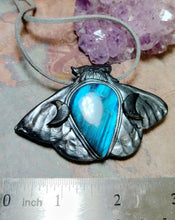 Load image into Gallery viewer, Luna Moth Necklace | Moon Phases Insect Pendant | Wiccan, Occult, Witchy Jewelry
