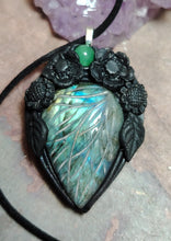 Load image into Gallery viewer, Soul Retrieval Shaman Necklace | Blue Labradorite Pendant | Shamanic Healing Jewelry Tools
