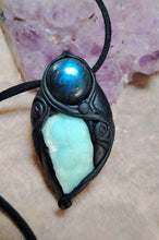 Load image into Gallery viewer, PREORDER Sirian Starseed Necklace | Raw Blue Hemimorphite Specimen Pendant  | Sirius Constellation Ascension Jewelry
