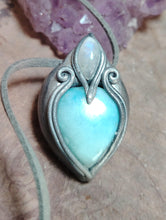 Load image into Gallery viewer, Sea Witch, Larimar Mermaid Necklace Pendant. Mermaidcore Jewelry
