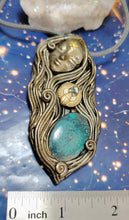 Load image into Gallery viewer, Maat, Egyptian Goddess of Truth Necklace | Lapis Lazuli, Turquoise Pendant| Ancient Egyptian Revival Jewelry
