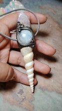 Load and play video in Gallery viewer, PREORDER Mermaid Crown Seashell Necklace |  Moonstone  Sea Witch Jewelry
