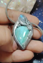 Load and play video in Gallery viewer, PREORDER Sea Witch, Larimar Mermaid Necklace Pendant. Mermaidcore Jewelry
