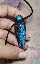 Load and play video in Gallery viewer, PREORDER Andromedan.  Kyanite Crystal Pendant Labradorite Necklace | Starseed Andromeda Origins Jewelry
