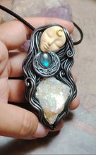 Load and play video in Gallery viewer, PREORDER Hecate Necklace | Hekate Triple Moon Goddess of Witches, Magic and Witchcraft | Esoteric Occult
