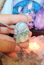 Load and play video in Gallery viewer, PREORDER Siren  Necklace | Raw Aquamarine &amp; Moonstone | Mermaid, Selkie, Sea Witch Jewelry
