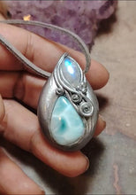 Load and play video in Gallery viewer, PREORDER Sea Witch, Larimar Mermaid Necklace Pendant. Mermaidcore Jewelry
